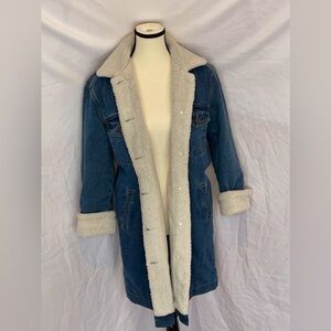 Cozy Sherpa-Lined Denim Jacket Bluenotes Size 6